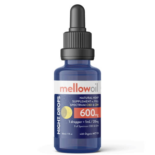 Mellow- Huile douce de nuit avec 600 mg de CBD et CBN - (1)