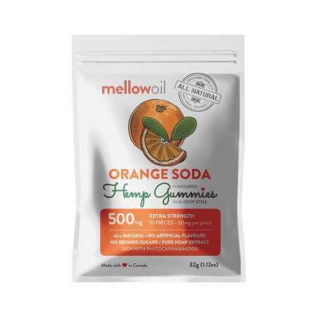 Mellow Oil All Natural EXTRA Strength Hemp Gummies Orange Soda